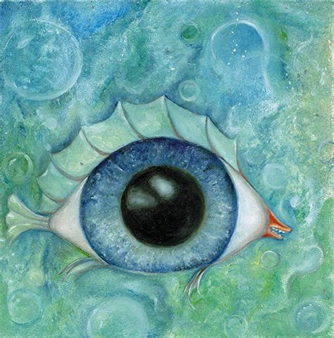 Surreal Eye Fish Contemporary Pop Surrealism Illustration