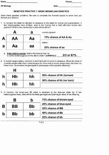 Mendel did not study pollen shape and flower colour inheritance together, as if he would have used these traits in dihybrid cross answer: 50 Mendelian Genetics Worksheet Answer Key in 2020 ...