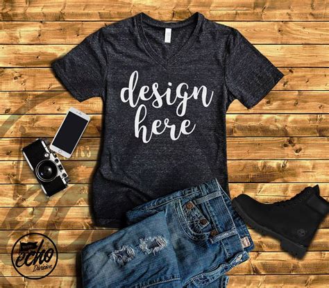 excited  share  latest addition   etsy shop bella canvas  neck  shirt mockup