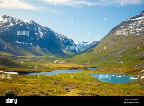 Picturesque Road Landscape Of Norway Countryside Stock Photo Alamy