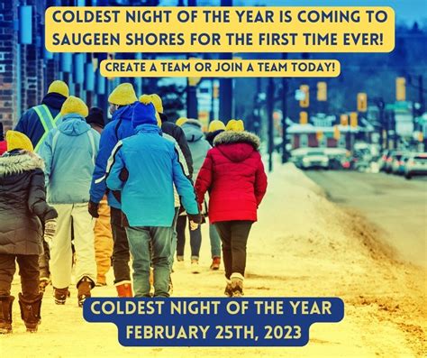 Coldest Night Of The Year Saugeen Shores United Way Of Bruce Grey