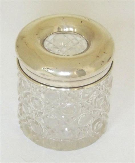 Sold At Auction Antique Silver Topped Cut Crystal Hat Pin Jar Circa