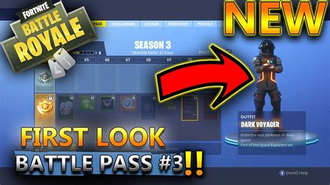 • news/updates • daily challenges • weekly challenges • xp coins • live events • evolution/history of fortnite • leaked skins & emotes • and more. Fortnite: Battle Royale First Look in Season 3 Battle Pass ...