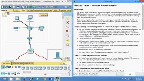 1245 Packet Tracer Network Representation Youtube