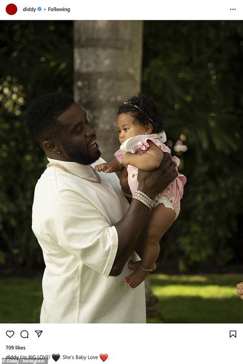 Sean Diddy Combs Is A Proud Dad As He Holds Baby Daughter Love Sean In Sweet Instagram Snap