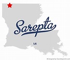 Map of Sarepta, LA, Louisiana