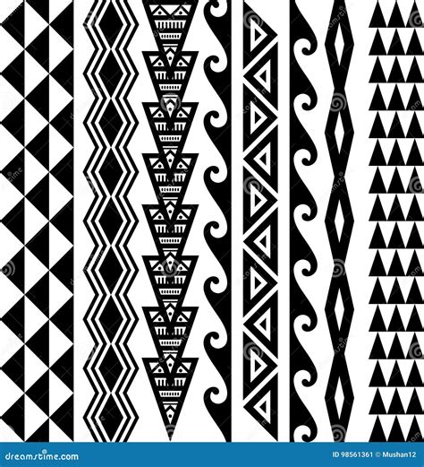 Tattoo Pattern Maoriethic Tribal Template Vector Illustration