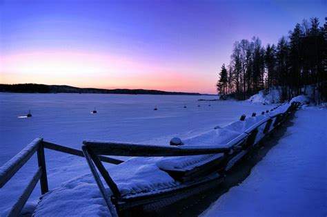 Les Mille Lacs Gelés De Finlande En Hiver Finlande Extérieur Hiver
