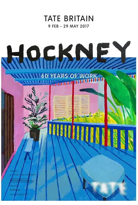 Hockney completed the painting in 2017 and it is seen as one of his more famous modern works. David Hockney | Garden with Blue Terrace | Print | Exhibition Poster | Tate | Centre Pompidou ...
