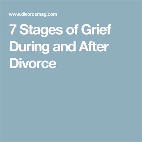 7 Stages Of Grief During And After Divorce For Me Stages Did Not