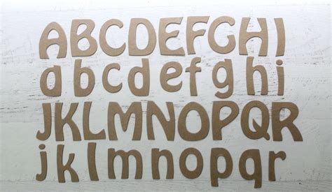 2 Chipboard Alphabet Curve Uppercase Or Lowercase Bare Chipboard