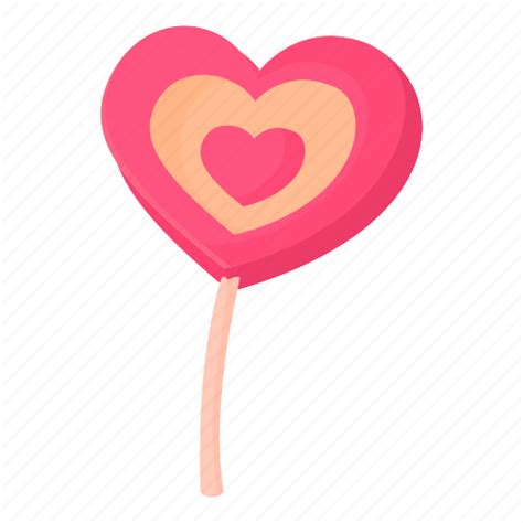 Candy Cartoon Heart Lollipop Love Object Sweet Icon Download On