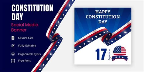 United States Constitution Constitution Day Social Media Banner