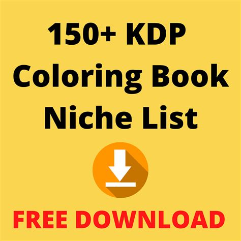 Kdp Coloring Book Niche List