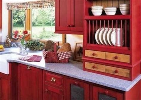 Your kitchen should emanate warmth and should be inviting. Red Cabinets - Painted Kitchen Cabinets - 14 Reasons to ...