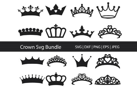 Crown Silhouette Bundle Graphic By Meshaarts · Creative Fabrica