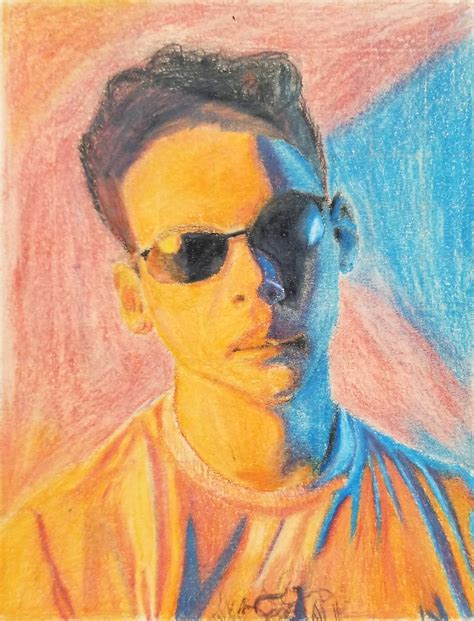 Self Portrait With Prismacolor Colored Pencils 45 By 6 Rart