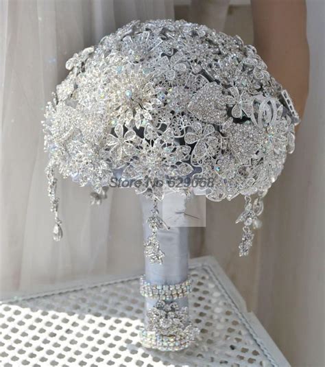 2014 New Crystal Wedding Flowers Bridal Bouquets Department Diameter 15
