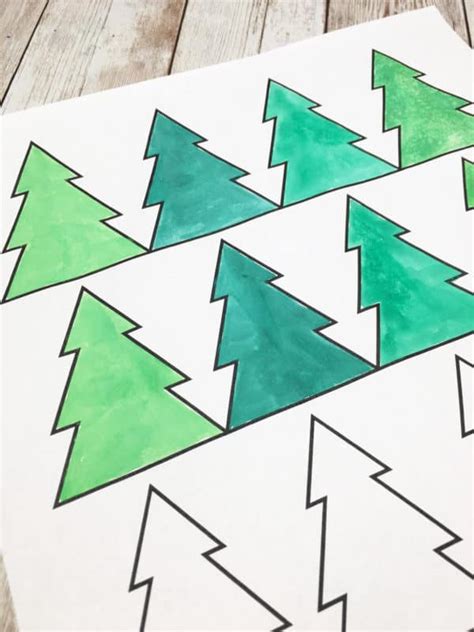 Christmas Tree Tessellation Printable Little Bins For Little Hands