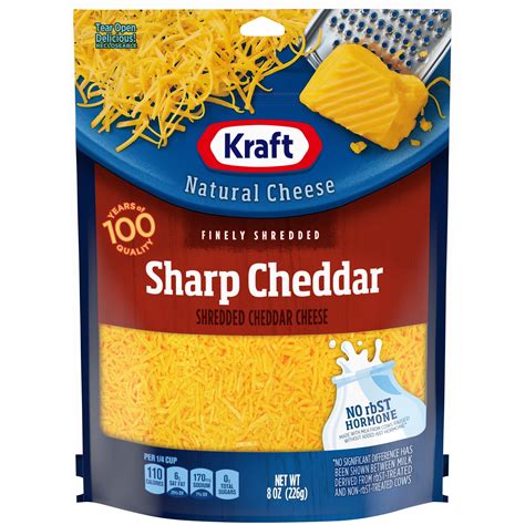 Kraft Sharp Cheddar Finely Shredded Cheese 8 Oz Bag