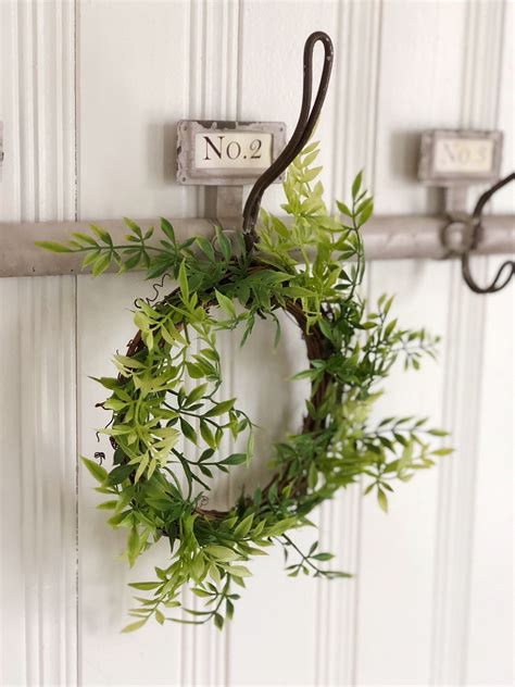 Farmhouse Wreath Small Green Wreath Modern Farmhouse Decor Etsy