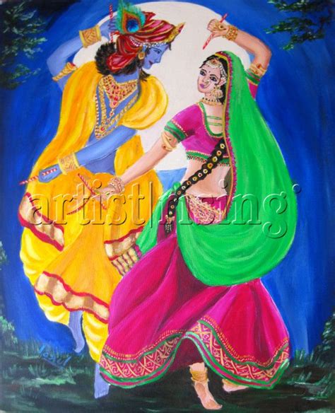 Radha Krishna Dancing In The Moonlight Dancing In The Moonlight