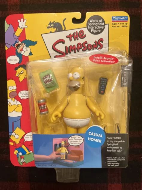 The Simpsons World Of Springfield Casual Homer Simpson Figure Series 1 Playmates 2999 Picclick