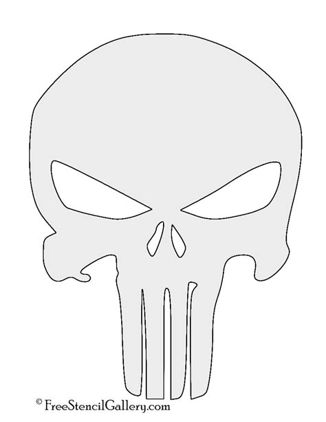 Punisher Skull Symbol Stencil Free Stencil Gallery