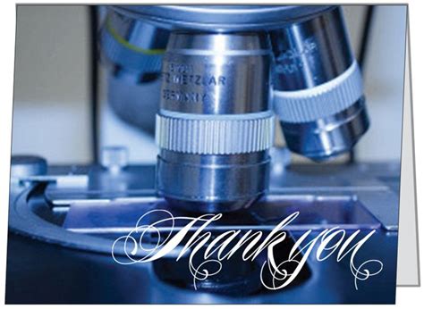Artsy And Geeky Microscope Themed Thank You Card
