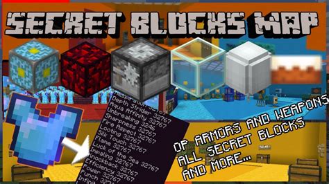 Minecraft Bedrock Edition All Secret Blocks And Items Map Youtube