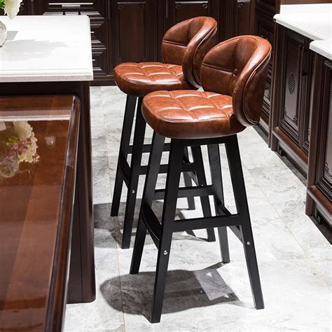 20bar Chair Modern Minimalist Solid Wood Bar Stool High Stool Creative