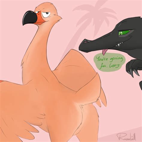 Rule 34 Ass Avian Beak Bird Birdlock Claws Dinosaur Feathers Flamingo
