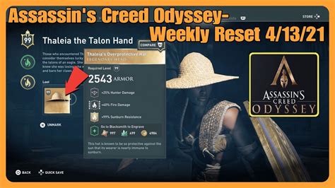 Assassin S Creed Odyssey Weekly Reset 4 13 21 YouTube