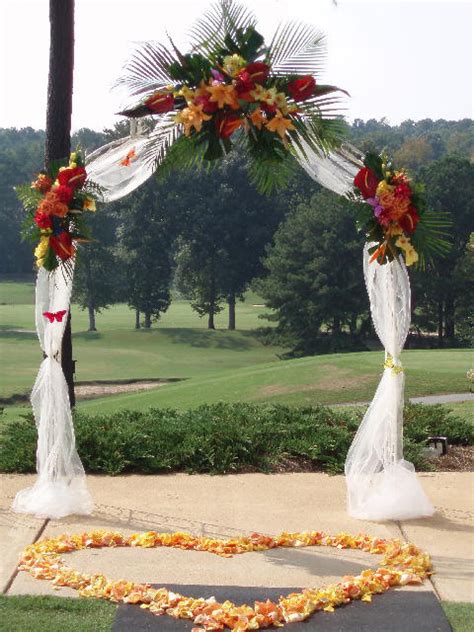 The wedding arch is a traditional design element often used as the ceremony's focal point, as entries and exits, or even in the reception design. Wedding Decoration: Wedding Arches