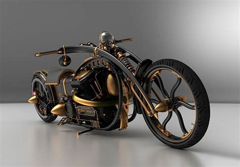 Black Widow Steampunk Chopper Steampunk Motorcycle Motorcycle