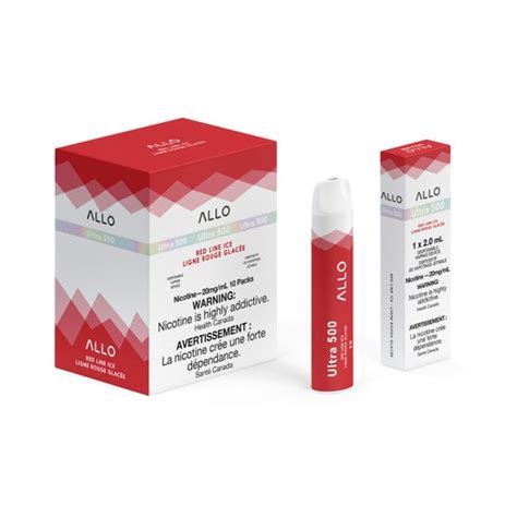 Allo Ultra 500 Disposable Red Line Ice — Lucky 8 Vapes