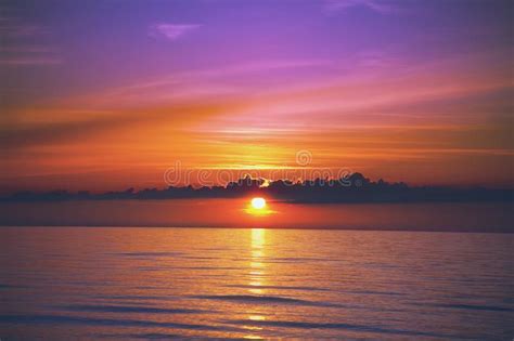 Beautiful Sunset On The Beach Good For A Wallpaper Stock Photo