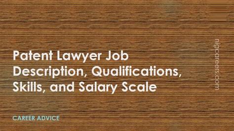 Patent Lawyer Job Description Skills And Salary