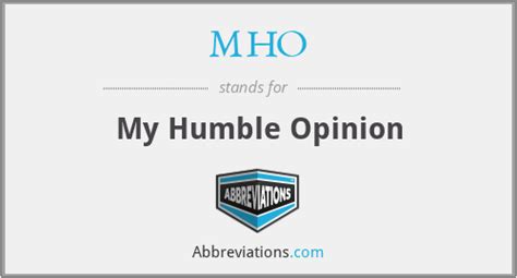 What Does Mho Stand For