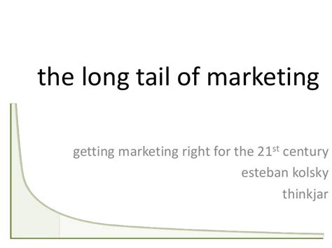 The Long Tail Of Marketing