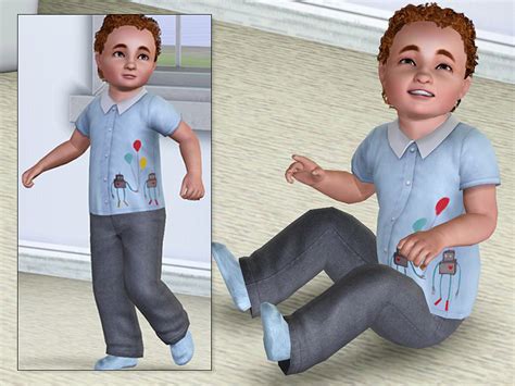 Mod The Sims Three Tops For Boys And Some New Meshes Toddlers