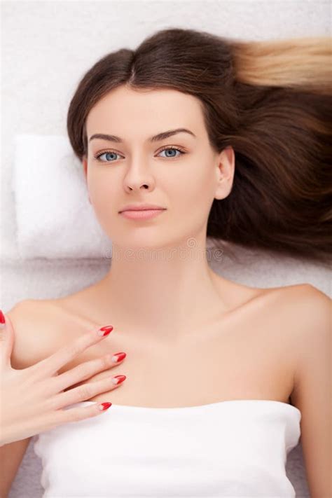 Woman Under Professional Facial Massage In Beauty Spa Stock Image Image Of Therapist Therapy