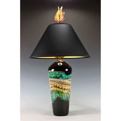 Gartner Blade Art Glass Opal Table Lamp In Sage Hand Blown Glass Lamps Sweetheart Gallery