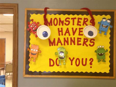 Monsters Have Manners Monster Theme Classroom Manners Preschool