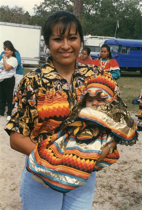 Florida Memory Seminole Mother And Child At The Brighton Seminole