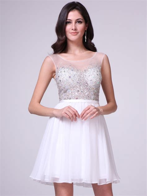 Sheer Jeweled Bodice Short Prom Dress Sung Boutique La