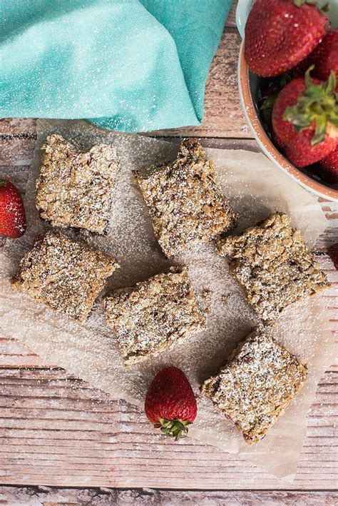 Vegan Gluten Free Strawberry Oat Bars Xoxobella