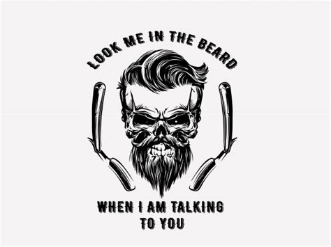 Look Me In The Beard Vector T Shirt Design For Download Buy T Shirt
