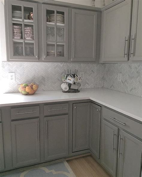 Gray Kitchen Cabinets Backsplash Kitchen Renovation Kitchen Remodel