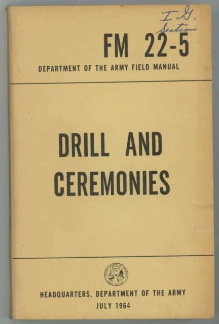 Drill And Ceremonies Us Army Fm Field Book Picclick
